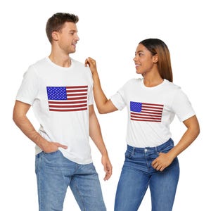 American Flag T-Shirt - Patriotic 4th of July Unisex Tee, USA Independence Day Shirt, Red White Blue Top, Americana Tee, Memorial Day Tee