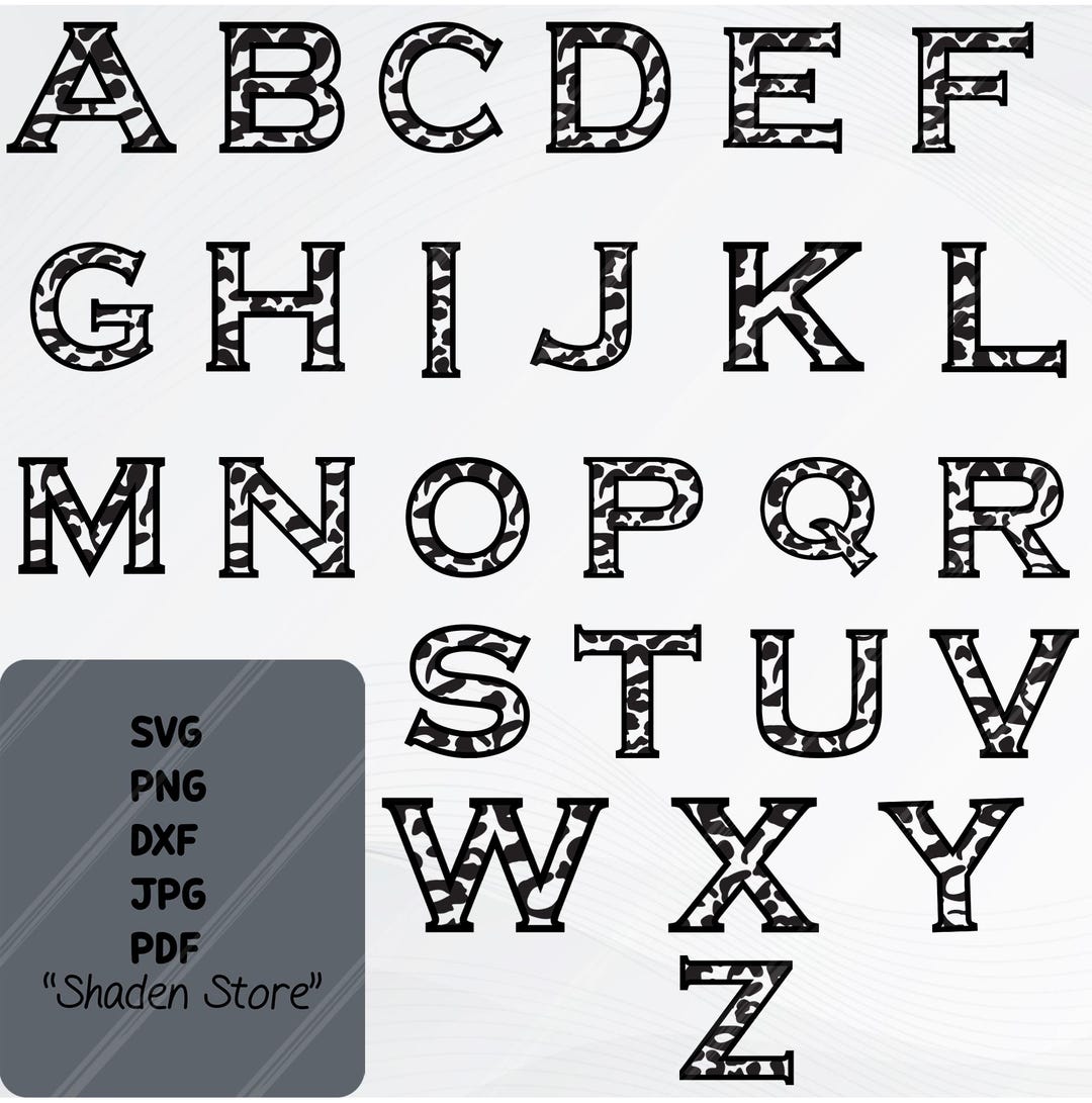 Alphabet Svg, ABC Svg, Alphabet Png, Monogram, Letter, Letters A-Z ...