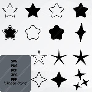 Sparkle SVG Bundle, Stars SVG, Sparkle Stars SVG, Bright Stars, Twinkle Stars, Instant Download, Cricut Cut File, Star Clipart,  Silhouette.