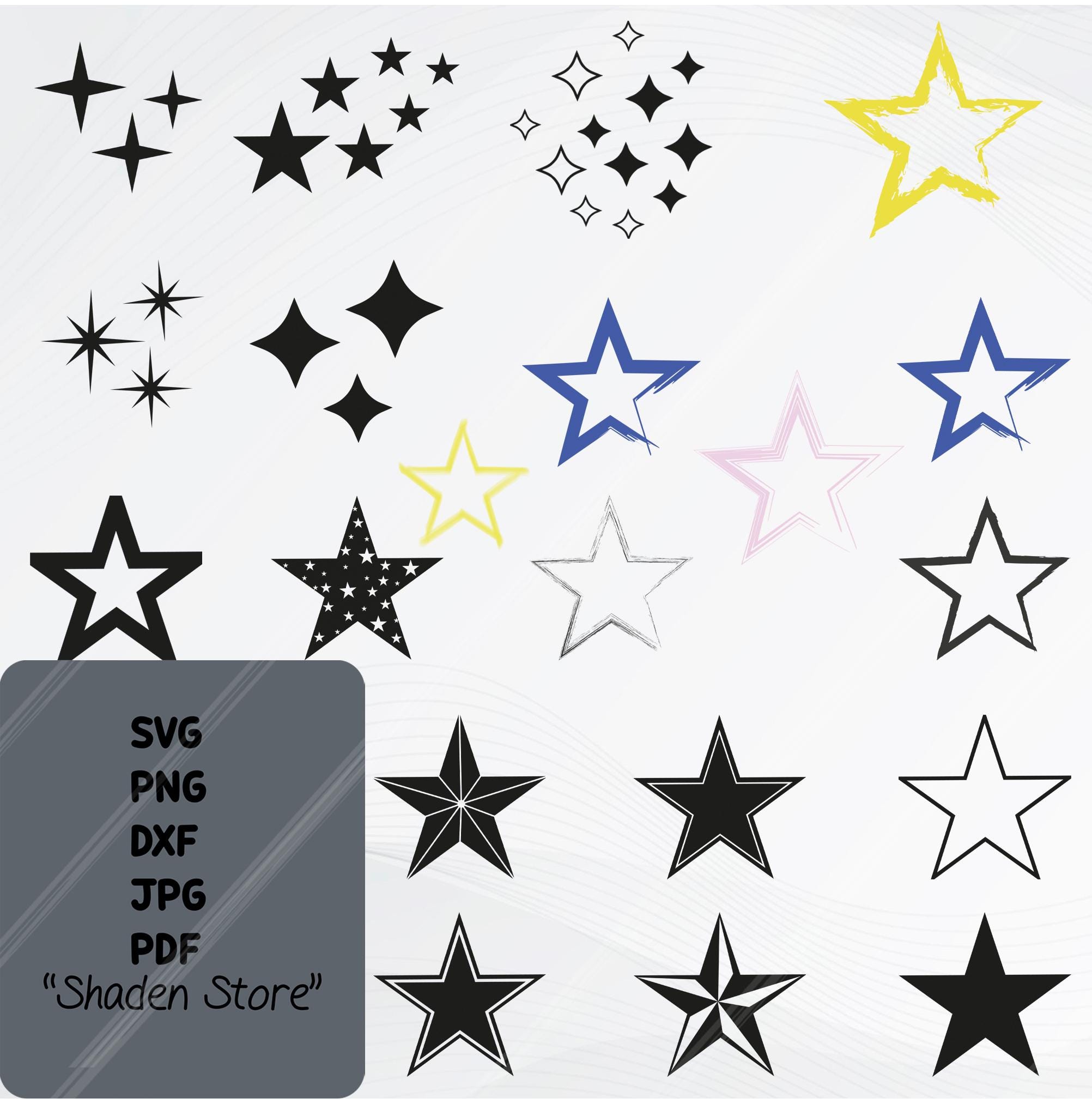 Étoiles Svg, ensemble Svg étoiles, Svg étincelles, Svg étoiles, étoiles ...
