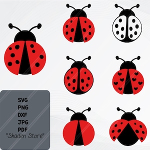 Ladybug Bundle SVG, Ladybug svg,  Layered Ladybug Svg, Ladybug Clipart, Lady Bug Cut File, Silhouette, Instant Download, Svg Png Jpg Dxf.