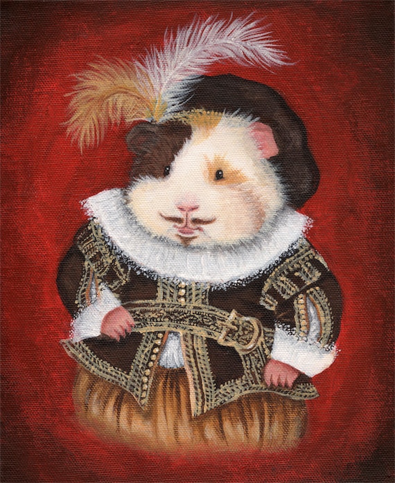 William Haykespeare 5x7 Shakespeare Guinea Pig Portrait Fine