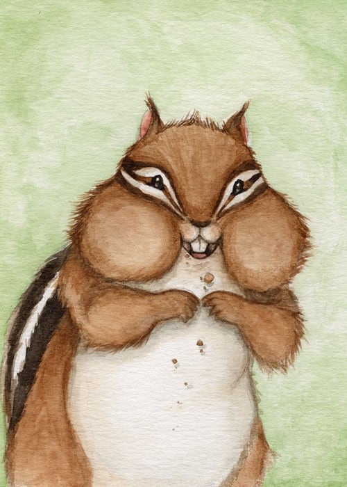 The Happiest Chipmunk Ever - Etsy Norway
