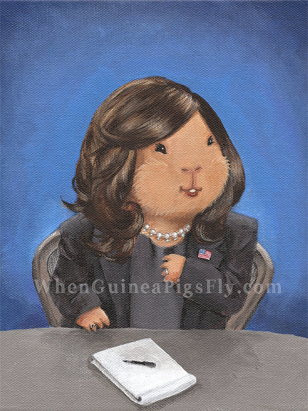 Vice President Kamala Harris 11x14 Guinea Pig Art Print - "i'm Squeaking" - Etsy