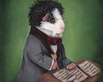 Guinea Pig Franz Schubert 8x10 - Classical Music Guinea Pig Art Print