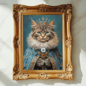 Custom Royal Pet Portrait from Photo, King or Queen Pet Portrait, Custom Regal Pet Portrait,  Royal Renaissance Pet Portrait, Pet Gift