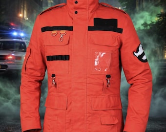 Rode Ghost Frozen Empire parka cosplay katoenen jas heren met naamplaatje