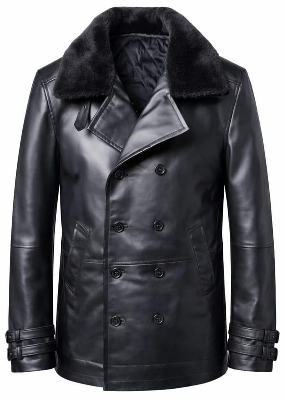 RE-9 Leon S Kennedy Resident Evil Black Hand Made Mens Leather