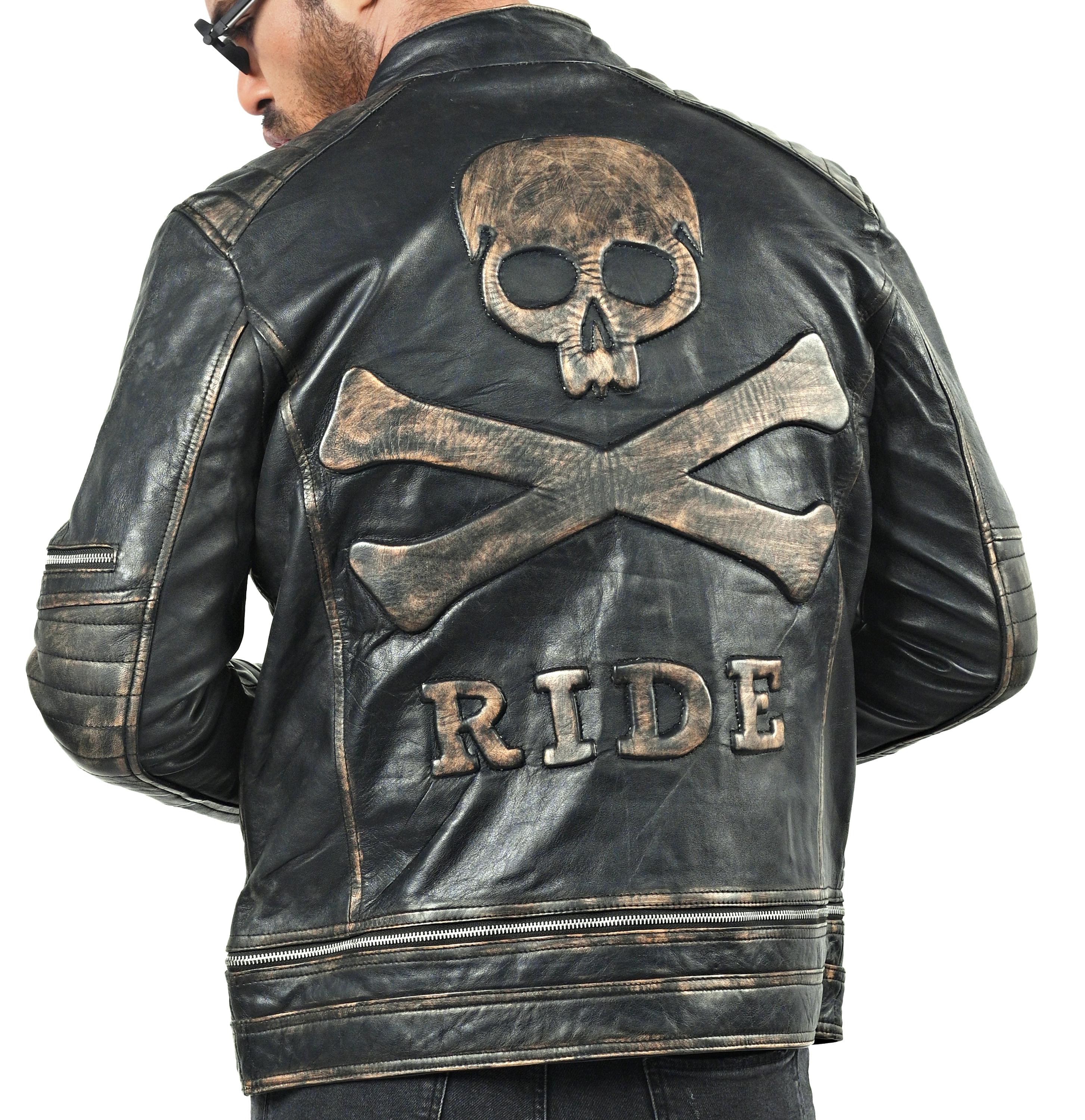 Cappello Biker A Teschio In Pelle Nera - Dream Apparel - Regolabile, Ventilato, Fatto In USA