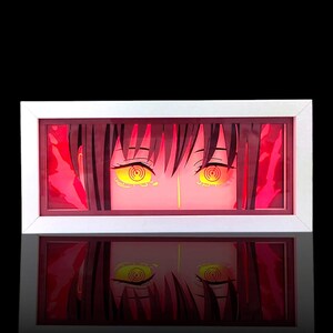 Scatola luminosa a LED Chainsawman / Scatola luminosa anime / Luce notturna da scrivania al neon Manga Man / Decorazione per sala giochi / Lampada 3D per la casa, arte ritagliata su carta