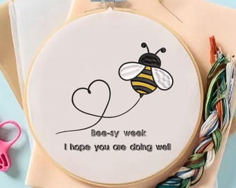 Bee Machine Embroidery Design: Mini Collection, 6 Sizes (Instant Download)