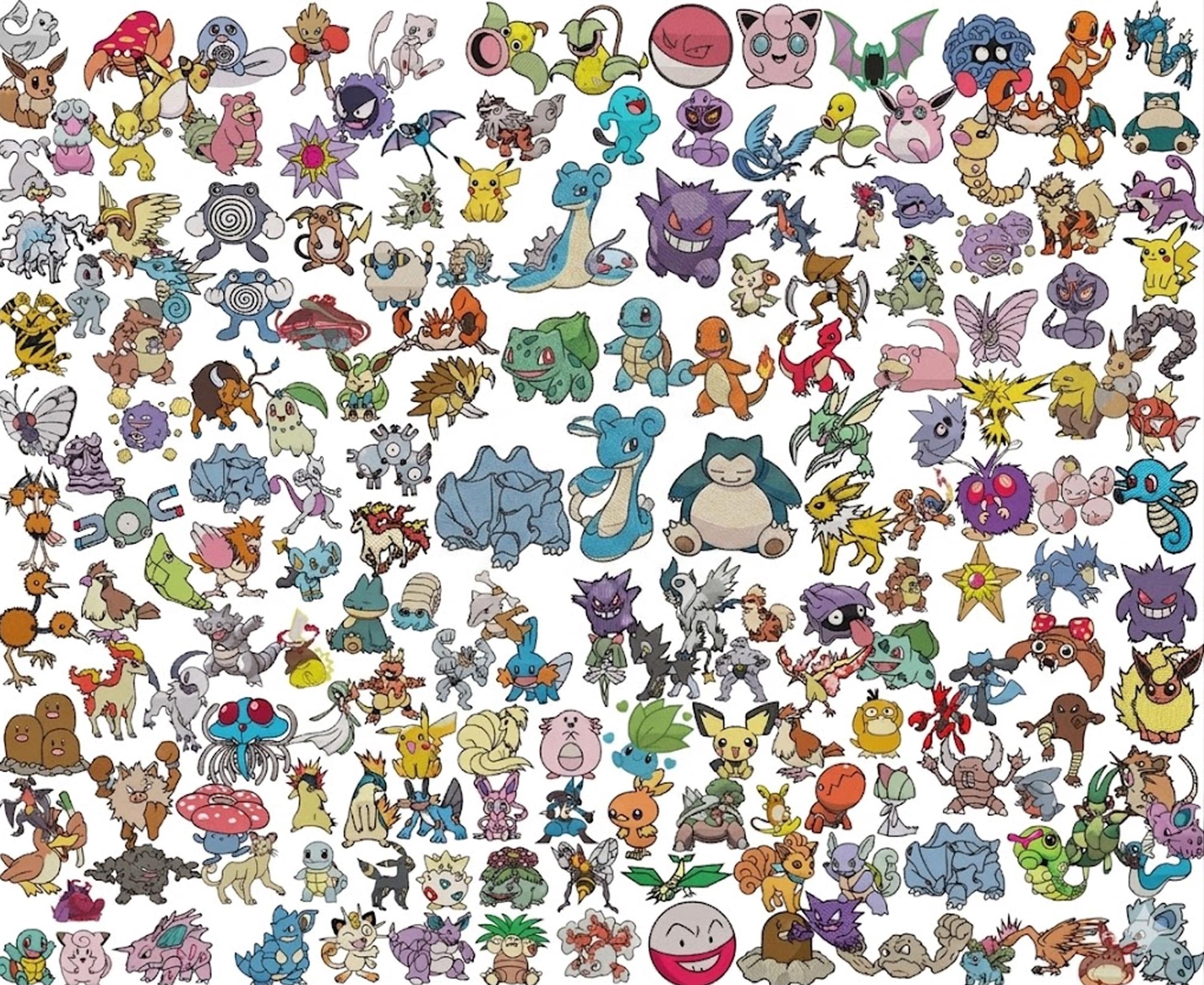 Pokemons Embroidery - Etsy