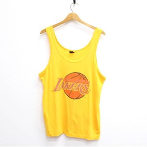 Vintage Los Angeles LA Lakers Basketball Tank Top XL