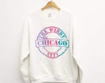 Vintage Chicago The Windy City Sweatshirt XL