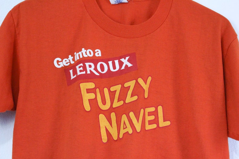 Vintage Leroux Fuzzy Navel Crop Top T Shirt