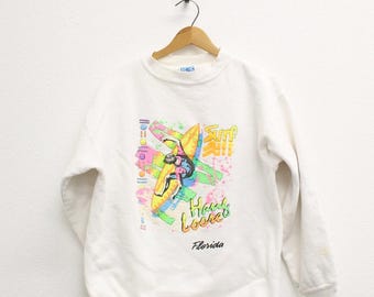 Vintage Hang Loose Surf Florida Sweatshirt Large