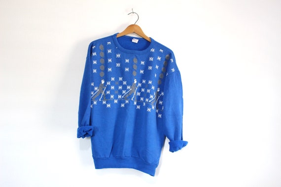 Vintage Skiing Sweatshirt Large