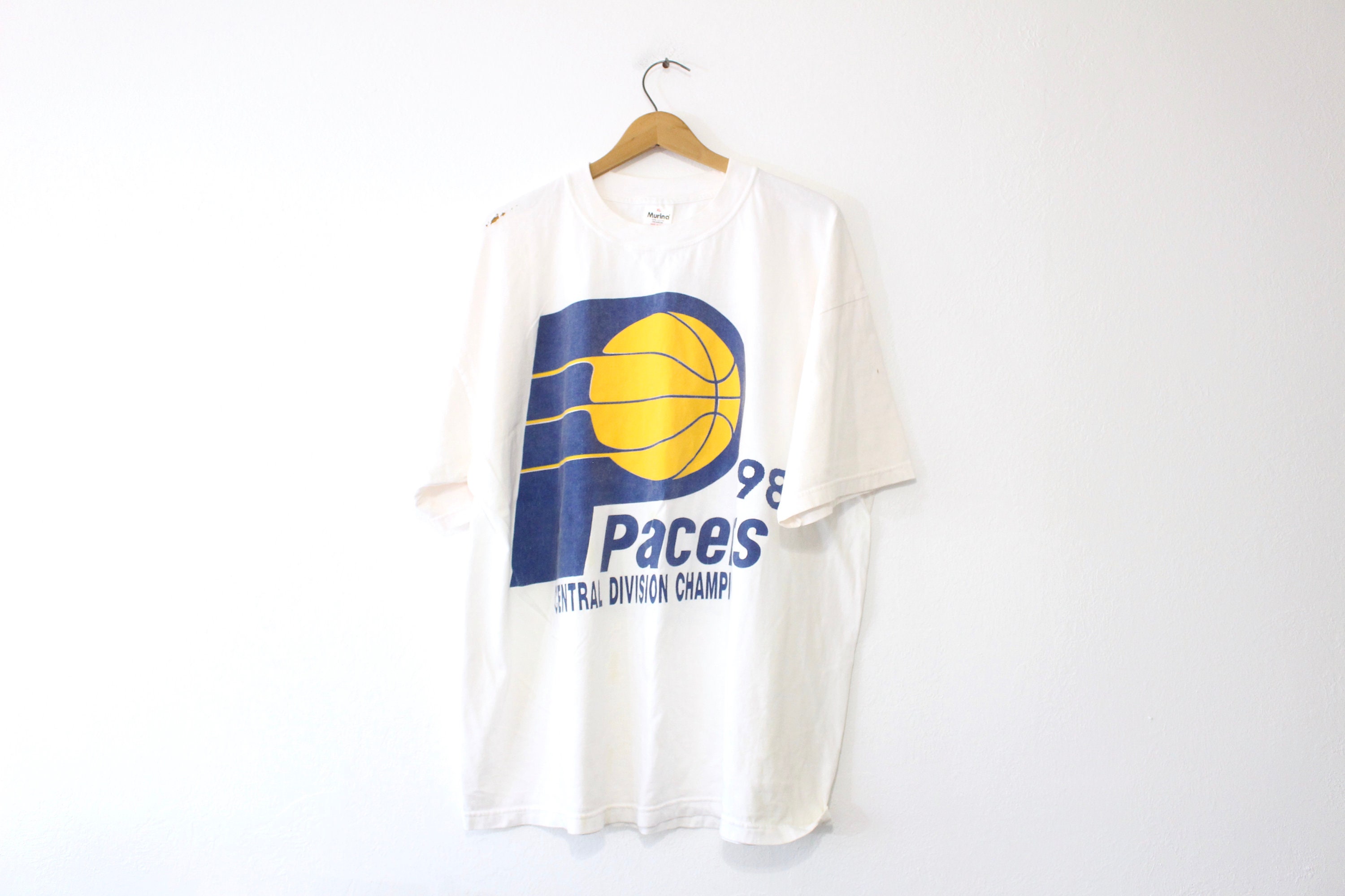Vintage Indiana Pacers Basketball Champion NBA Big Print Tee 🏀 Tap the  product link to shop now 📲