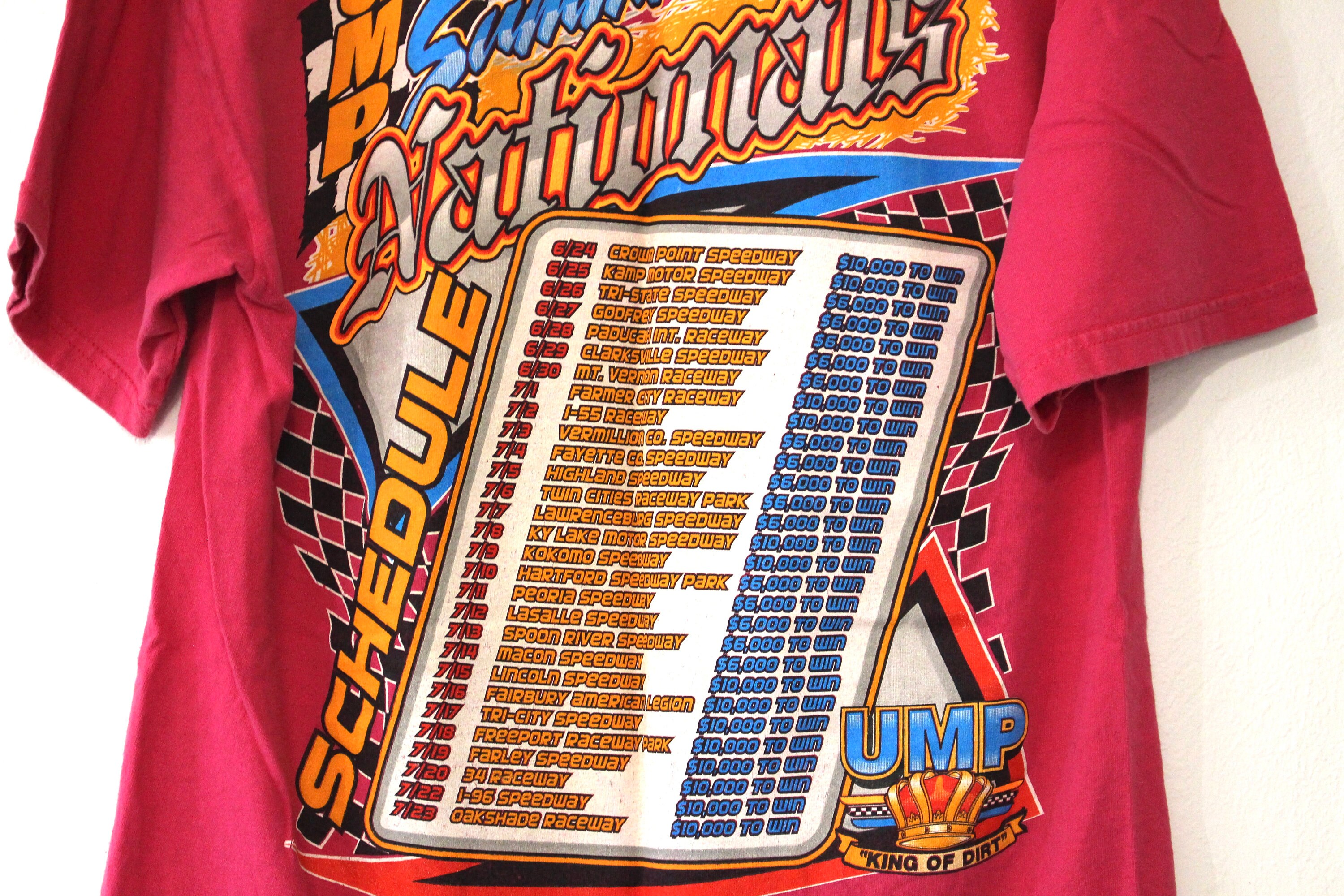 Vintage UMP King of Dirt Summer Nationals Racing T Shirt