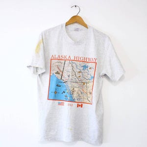 T-shirt vintage Alaska Highway Medium