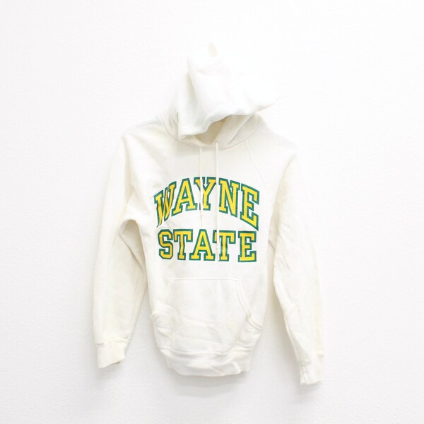 Vintage Wayne State University Detroit Michigan Hooded Sweatshirt Small
