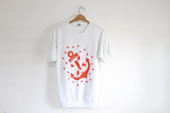 Vintage Anchor Nautical Shirt Large