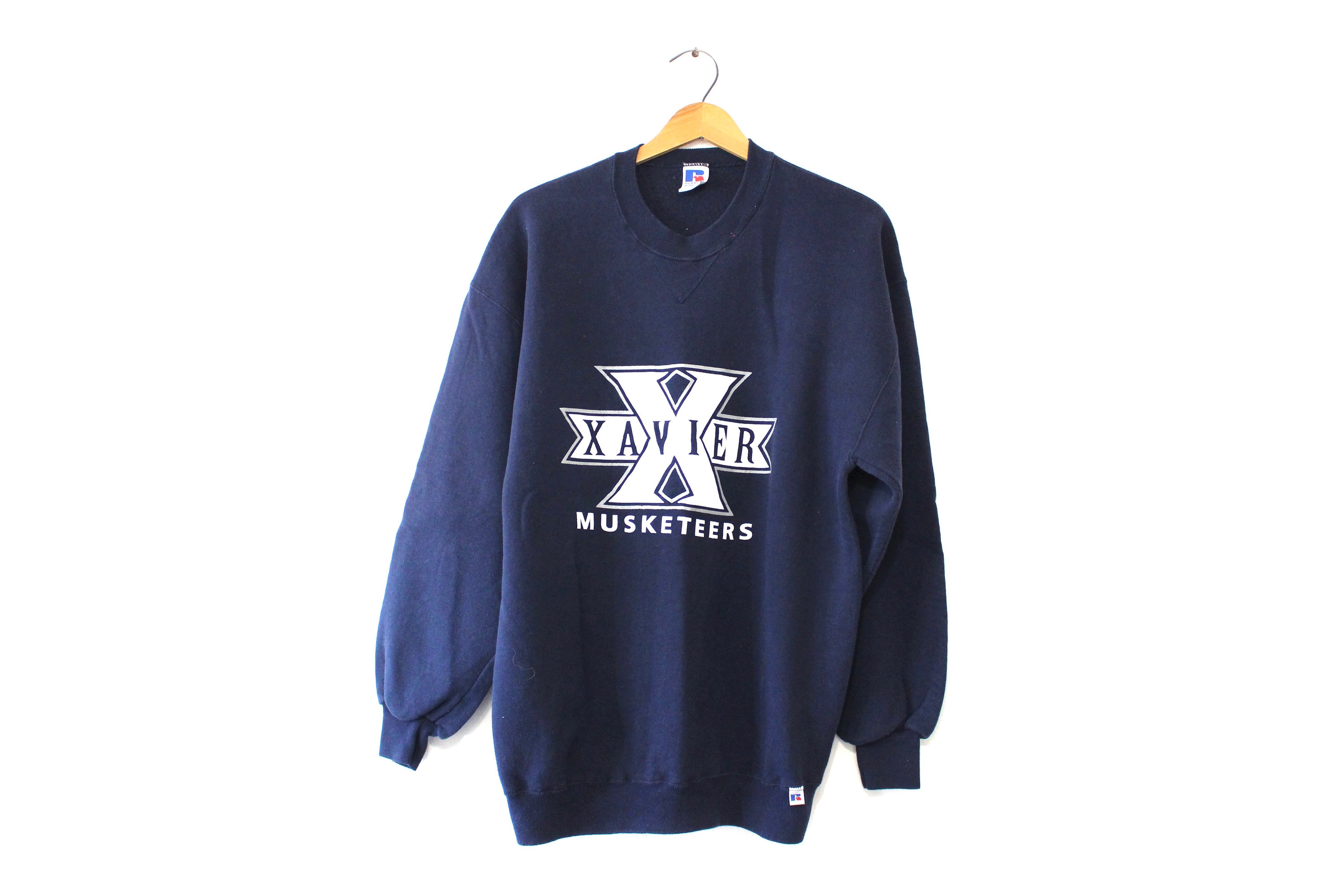 Xavier Musketeers Youth Team Logo Dripping Basketball T-Shirt - White