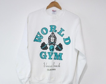 Vintage World Gym Venice Beach California Sweatshirt Large