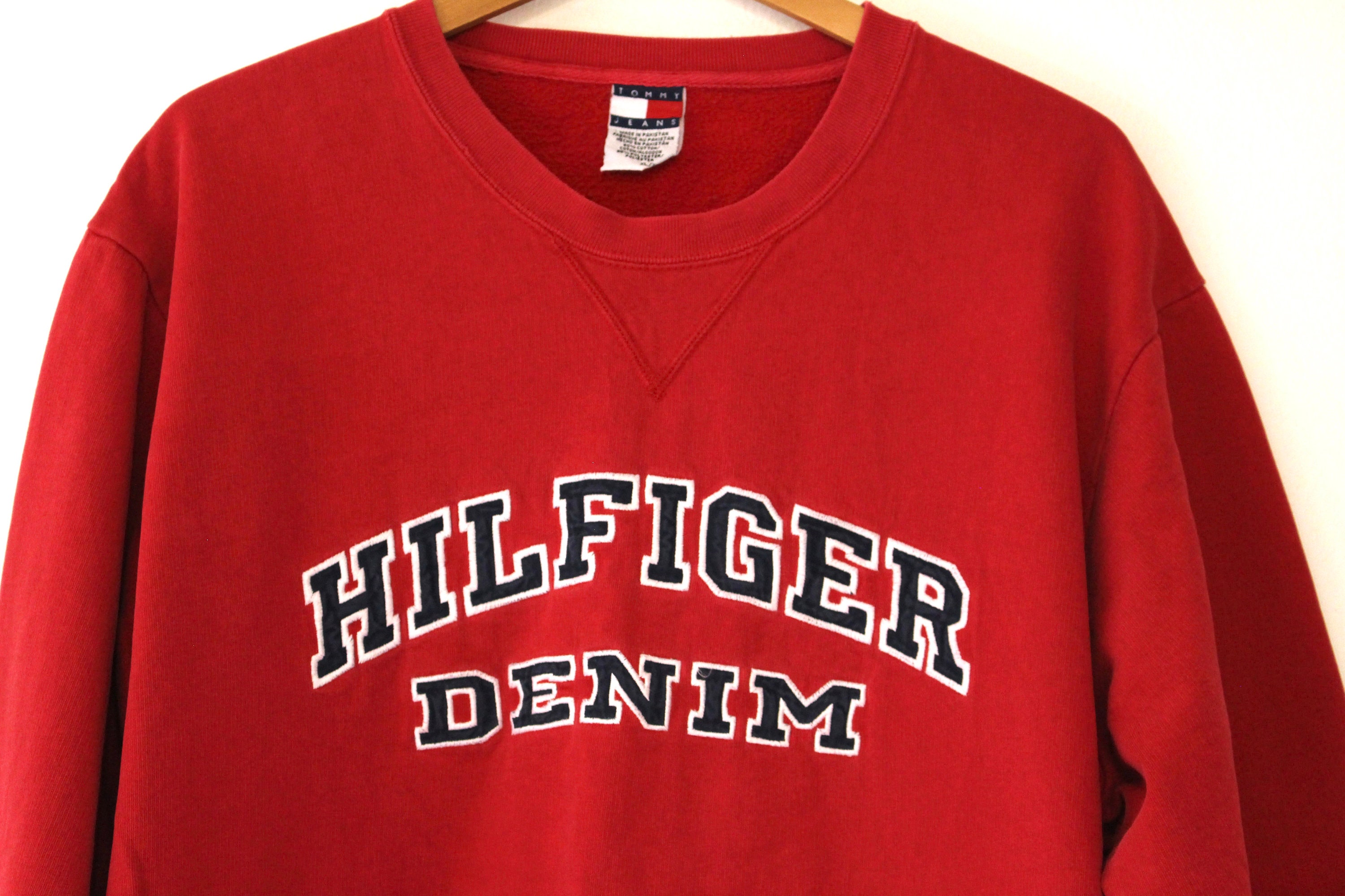 Vintage Tommy Hilfiger Denim Sweatshirt XL - Etsy Canada