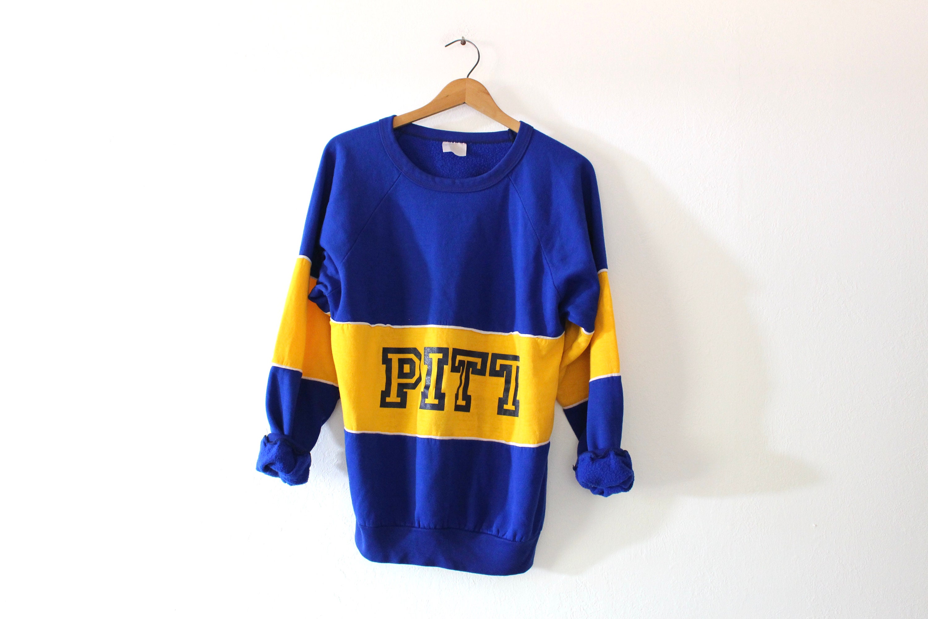Buy Vintage University of Pittsburgh Pitt Panthers Sweatshirt Large Online  in India 