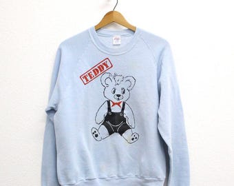 Sudadera vintage con osito de peluche talla XL