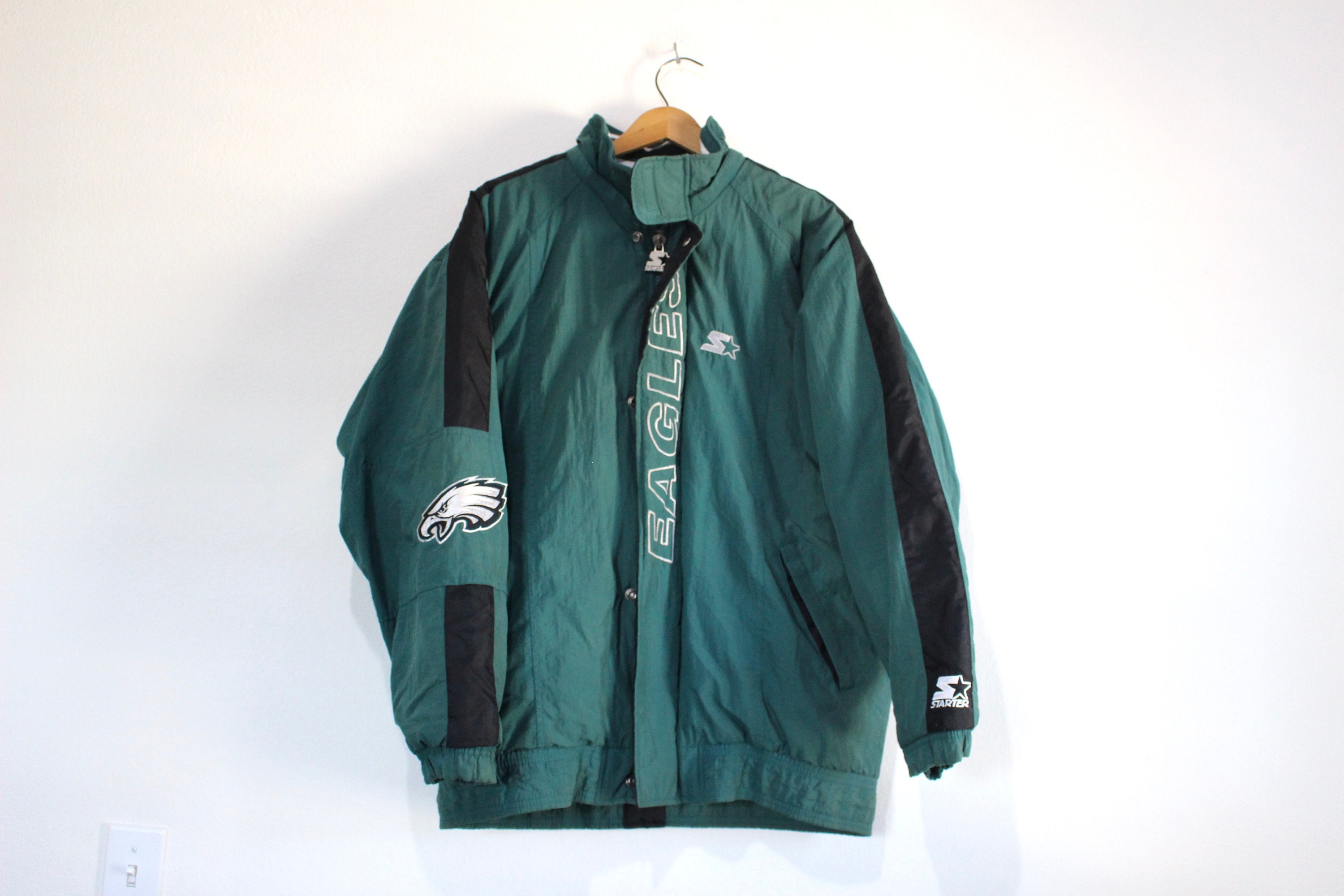 Starter Mens Philadelphia Eagles Track Jacket Sweatshirt