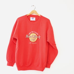 Vtg Hard Rock Cafe St Louis Hoodie Sweatshirt Women XL Red Love