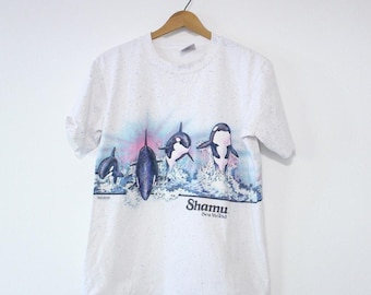 Vintage Sea World Shamu Whale T Shirt Large