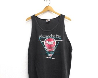 Vintage Alexandria Bay New York Tank Top T Shirt XL
