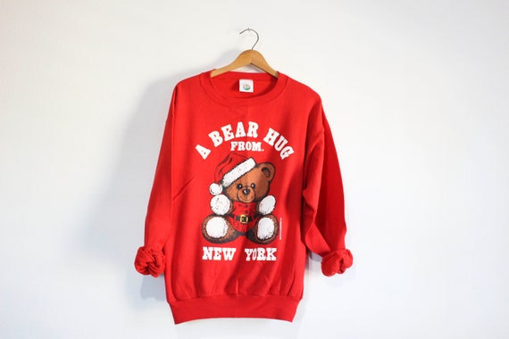 Vintage Hug Me in New York Teddy Bear Sweatshirt