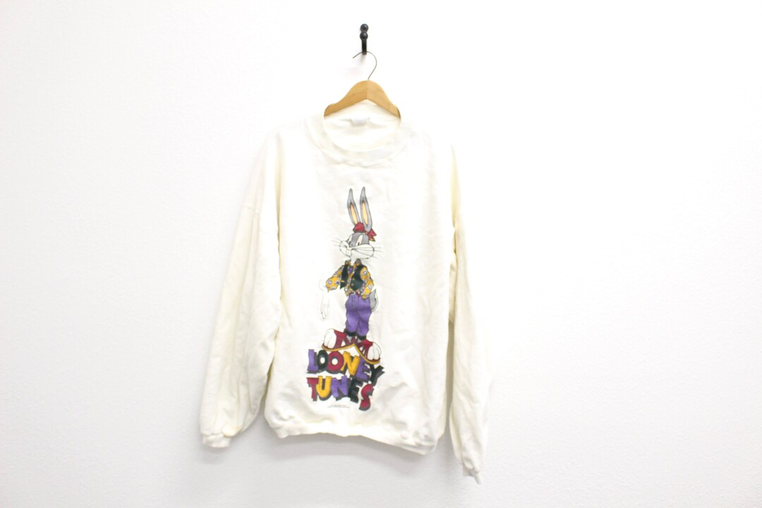 Vintage Warner Brothers Looney Tunes Bugs Bunny Hippie Sweatshirt XXL ...