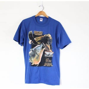 Vintage Black Hills South Dakota Sturgis 59th Motorcycle Rally T Shirt  Large