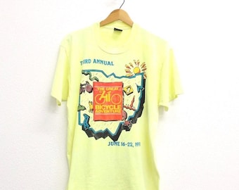 Camiseta vintage "La Gran Aventura en Bicicleta de Ohio 1991" XL