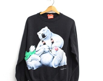 Vintage Coca Cola Polar Bears Sweatshirt Large
