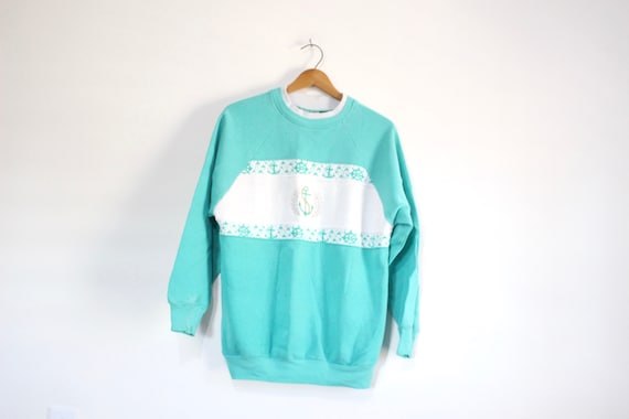 Vintage Nautical Anchor Sweatshirt Medium