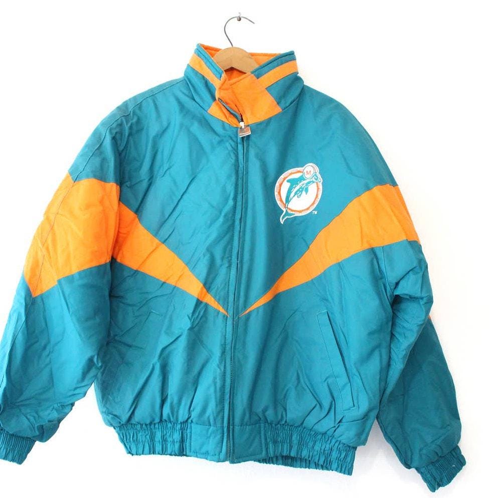 Chalk Line DOLPHINS スタジャン XL VINTAGE 80's MARINO ERA CHALK LINE MIAMI DOLPHINS SATIN