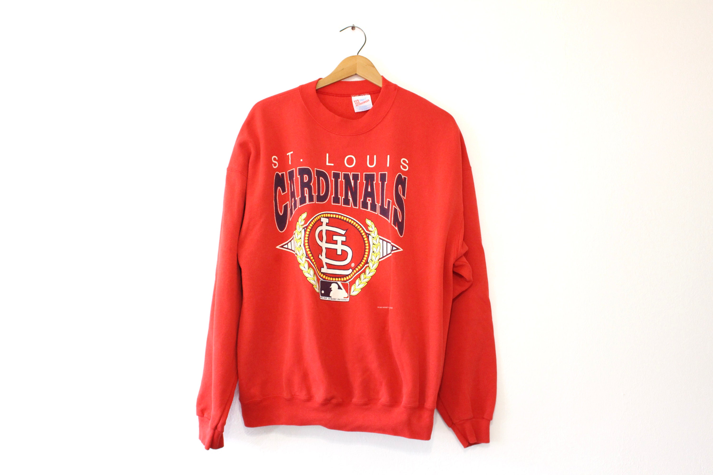 Vintage 80s LOGO 7 ST. LOUIS CARDINALS Crewneck Sweatshirt MLB Youth Size  MEDIUM