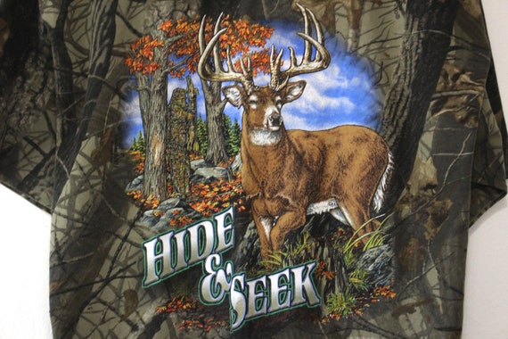 Vintage Hide and Seek Hunting Deer Camo T Shirt 2X XXL - Etsy Canada