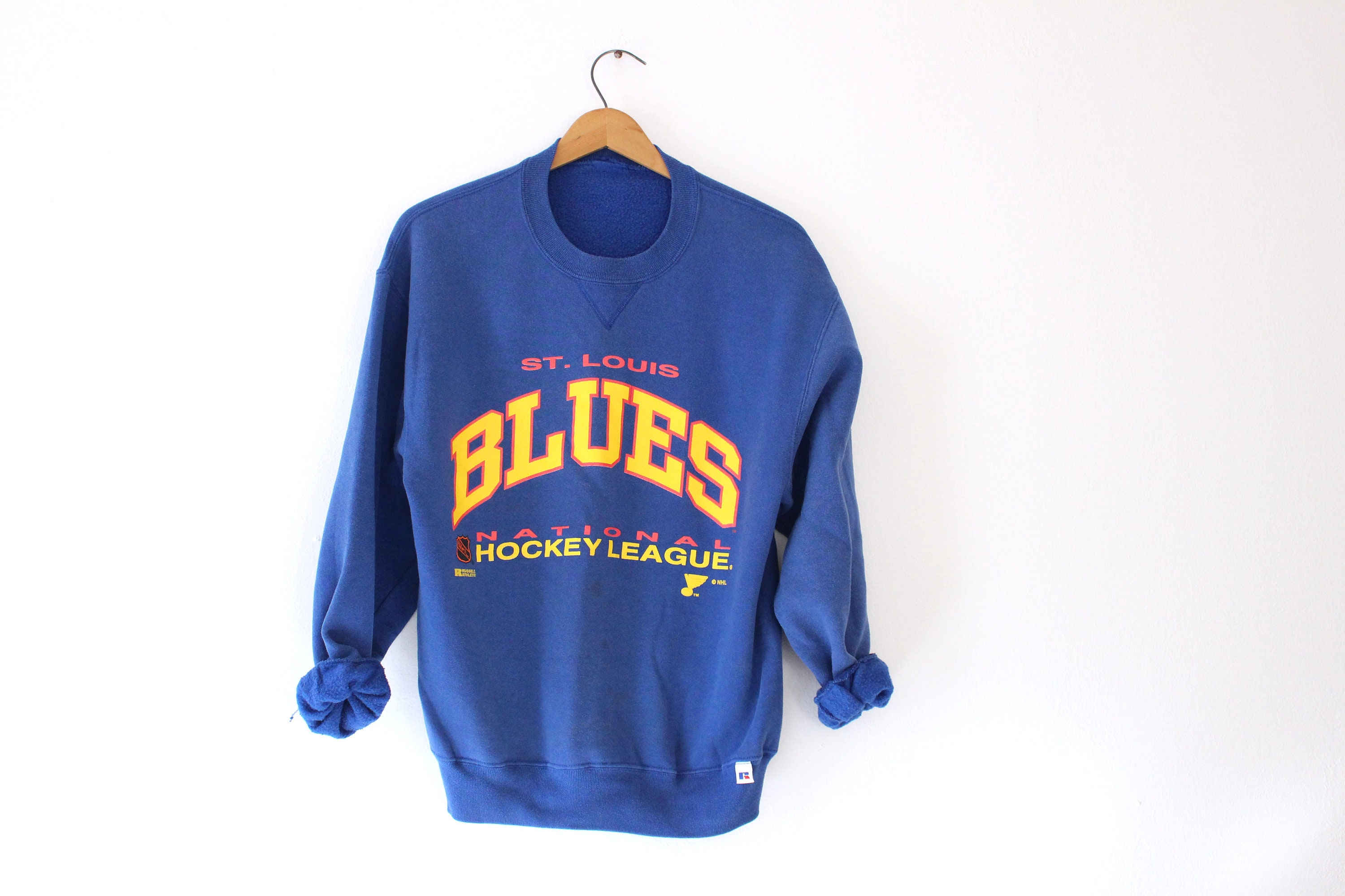 NHL St. Louis Blues Vintage Blue Crew Neck Sweatshirt