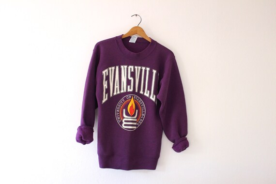 Vintage Evansville University Purple Aces Sweatshi