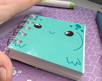 Cuaderno de renacuajo pequeño, cuaderno de bocetos en blanco hecho a mano, planificador, para anotar ideas, álbum de recortes