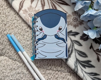 Minicuaderno de cochinillas, cuaderno de bocetos en blanco hecho a mano de Isopod, planificador, para anotar ideas, álbum de recortes