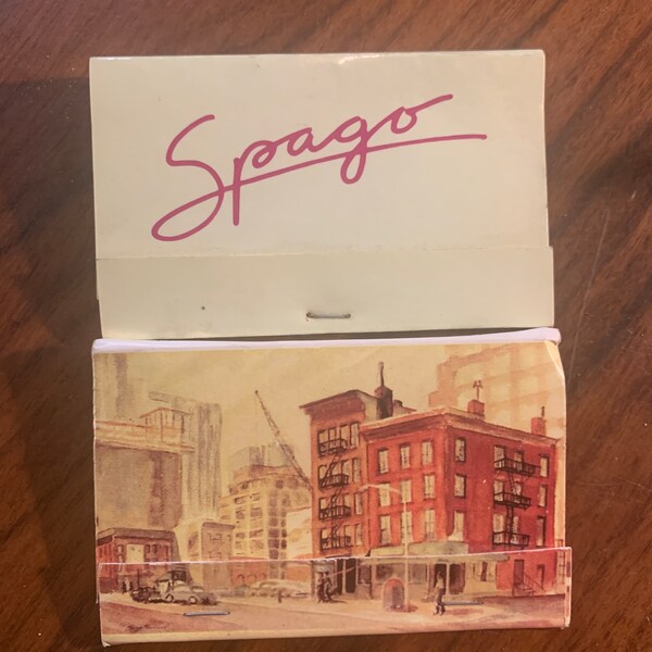 2 Vintage Wide Spago Sunset Blvd & The Palm Restaurant Matches Matchbook LA Los Angeles Hollywood