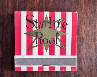 Vintage Starlite Roof Sir Frances Drake Hotel Bar Matchbook Matches San Francisco CA